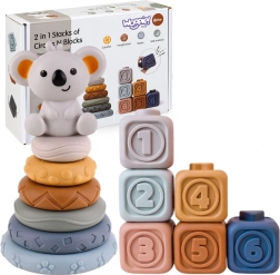 Set senzorial moale Woopie Baby 3 în 1 cu koala