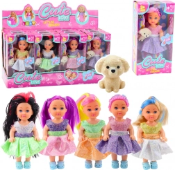 Minipăpușă în Rochiță cu Cățeluș