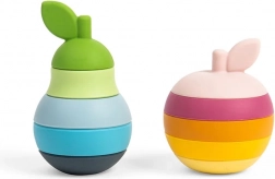 Bigjigs Toys măr și pară de stivuit – set de stivuire și pentru dentiție din silicon