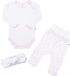Set din bumbac pentru bebeluși, 3 piese, NEW BABY Lili