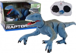 Dinozaur Velociraptor albastru controlat de la distanță