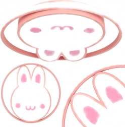 Lampă LED plafon pentru camera copiilor cu telecomandă Iepuraș