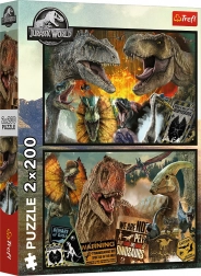 Puzzle 2×200 piese – lumea preistorică JURASSIC WORLD