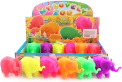 Elefant din cauciuc țepos luminos, aprox. 12 cm