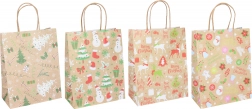 Pungă cadou de Crăciun, mărimea s (15 × 21 × 8 cm), 4 modele