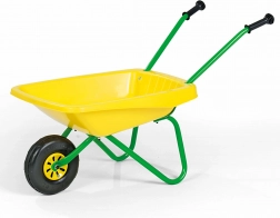 Roabă de grădină pentru copii cu cadru metalic – galbenă