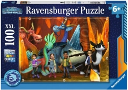 RAVENSBURGER puzzle pentru copii CUM SĂ-ȚI DRESEZI DRAGONUL: THE NINE REALMS XXL, 100 de piese