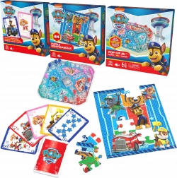 Paw Patrol 3-în-1: joc de societate pop-up, cărți jumbo și puzzle cu 24 de piese