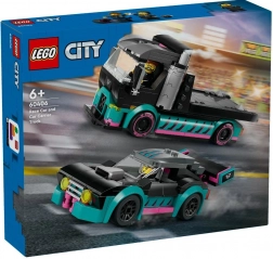 Lego City mașină de curse și transportor de remorcare