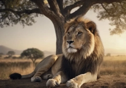 Puzzle leu odihnindu-se 500 piese DINO