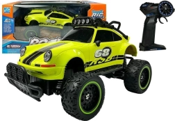 Mașină RC amfibie verde cu viteză de 6,5 km/h