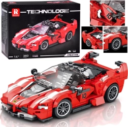 Set de construcție tehnic – cabriolet sport roșu, 360 piese