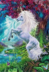 Puzzle Unicorn în grădina fermecată 60 piese