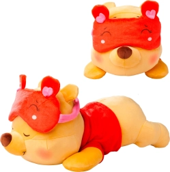 ursuleț de pluș WINNIE THE POOH Snuglets 40 cm cu mască de somn
