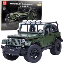 Set de construcție mașină off-road kaki, 2078 piese