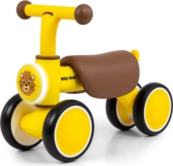 Bicicletă de echilibru Milly Mally York galbenă - 1 bucată