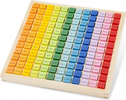 Tabelă educativă din lemn cu tabla înmulțirii