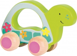 Broască țestoasă din lemn pe roți de la Goki