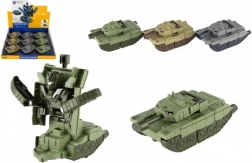 Tanc/robot de transformare plastic 14 cm cu inerție