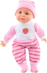Bebeluș cu sunete, în costumaș roz, 30 cm