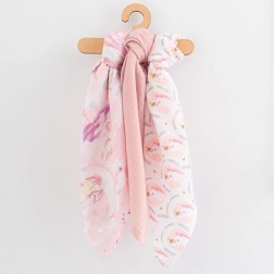 scutece din bumbac cu imprimeu 70×80 cm, 3 bucăți, pentru fetițe