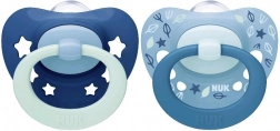 Suzetă NUK Signature, din silicon, 6–18 luni, 2 bucăți