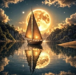 Pictură cu diamante Călătorie la miezul nopții 30 × 40 cm