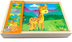 Puzzle din lemn – ZOO 4 animale