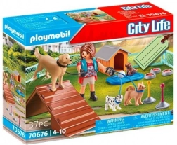 set cadou playmobil city life antrenoare de câini