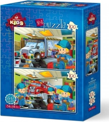 Puzzle Micul mecanic 2x100 piese