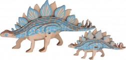 Woodcraft puzzle 3D din lemn stegosaurus 2 în 1