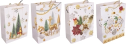 Pungă cadou S 18 × 24 × 8,5 cm – motive de Crăciun