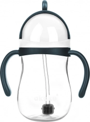 Sticluță magică cu pai cu greutate 280 ml albă