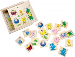 Bino pexeso din lemn cu animăluțe
