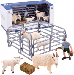 Seria animale de fermă – set de capre din țarc, figurine – Capră