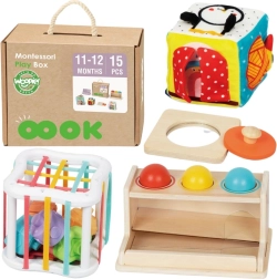 Woopie green cutie montessori 5‑în‑1 pentru bebeluși 11–12 luni fsc