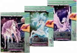 ARTLOVER Tablou cu diamante Unicorn roz 20x25cm
