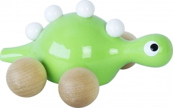Dinosaurus din lemn Vilac pe roți