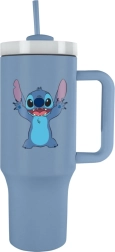 Cană de călătorie cu pai Lilo și Stitch albastră 1200 ml