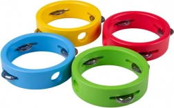 Tamburină Mică Din Lemn Roșie