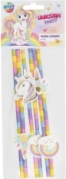Paie din hârtie cu motiv unicorn 6 buc