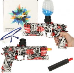 Pistol cu bile gel de apă cu încărcare USB și ochelari