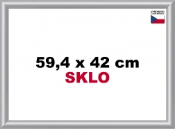 Ramă din plastic pentru puzzle A2 argintiu