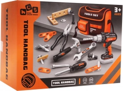 Set de unelte pentru copii cu geantă și bormașină electrică