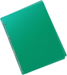 Biblioraft din polipropilenă A5 cu 4 inele Lines verde