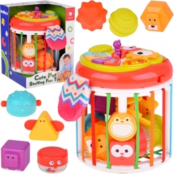 Bufniță educațională interactivă 2 în 1 – jucărie muzicală și sortator pentru bebeluși