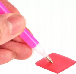 Pictură cu diamante cu suport de birou alb 21 × 25 cm pentru copii