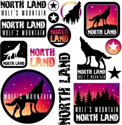 Abțibilduri termoadezive – lupi 15 × 21 cm