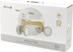 împingător din lemn ursuleț PolarB cu roți EVA silențioase