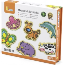 Magneti din lemn pentru copii Animale - set 20 buc